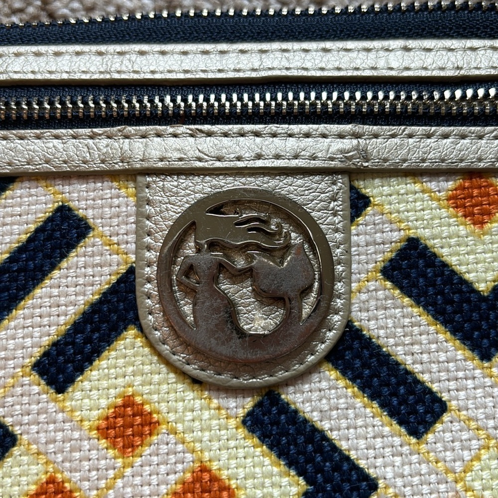 Spartina 449 leather and linen wristlet - Picture 3 of 10